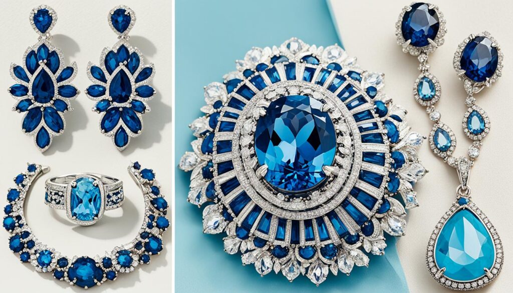 biżuteria w odcieniach niebieskiego