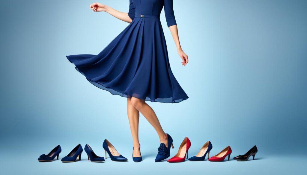 buty do niebieskiej sukienki