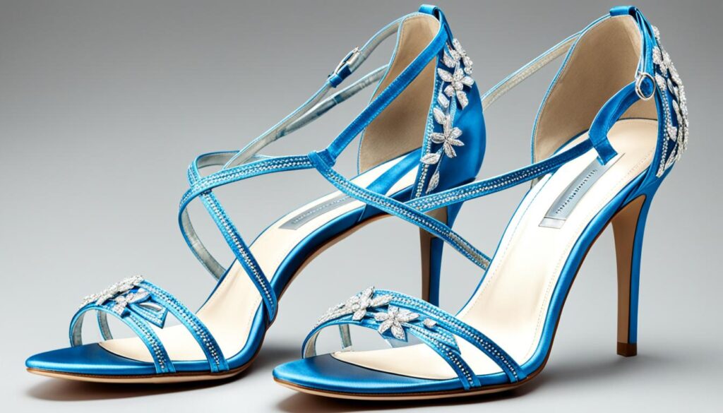 buty do niebieskiej sukienki na wesele