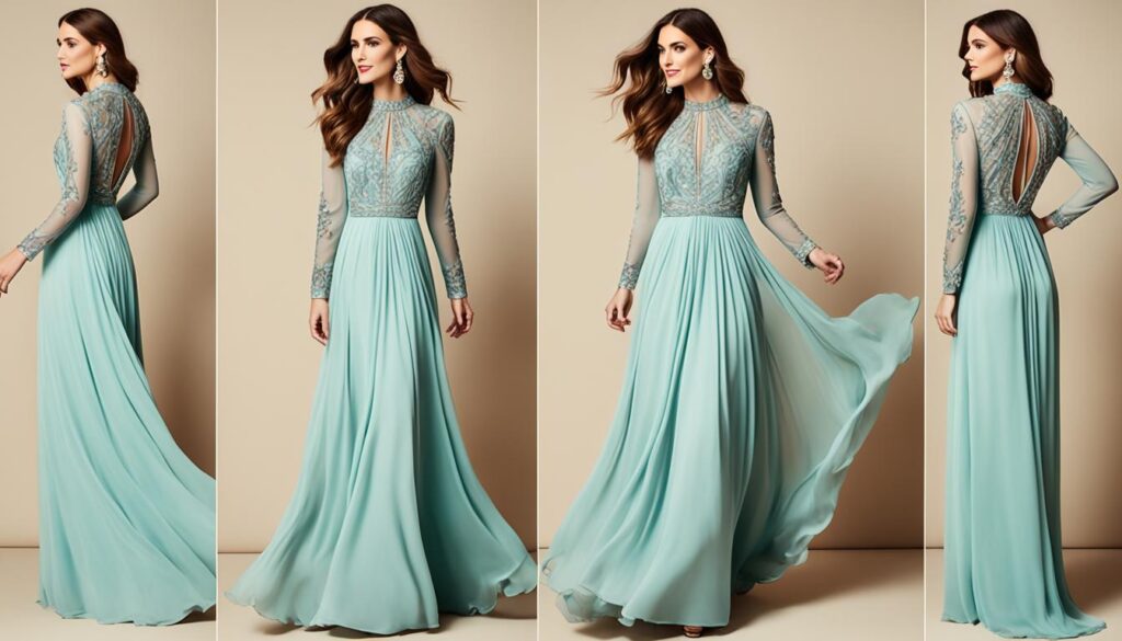 długa sukienka dla niskiej osoby