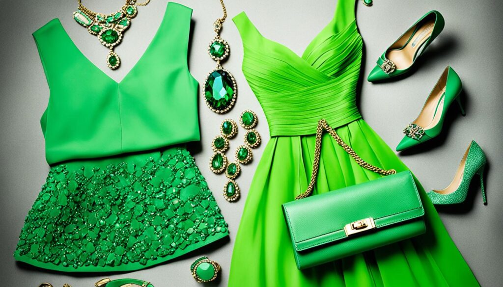 dodatki do zielonej sukienki