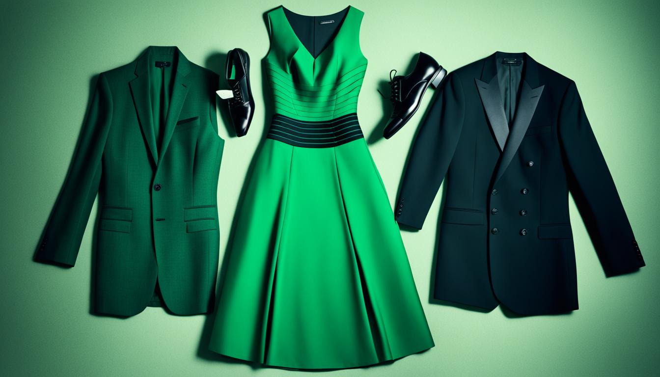 jaki garnitur do zielonej sukienki
