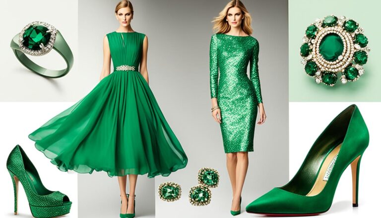 Jakie dodatki do sukienki butelkowa zieleń?